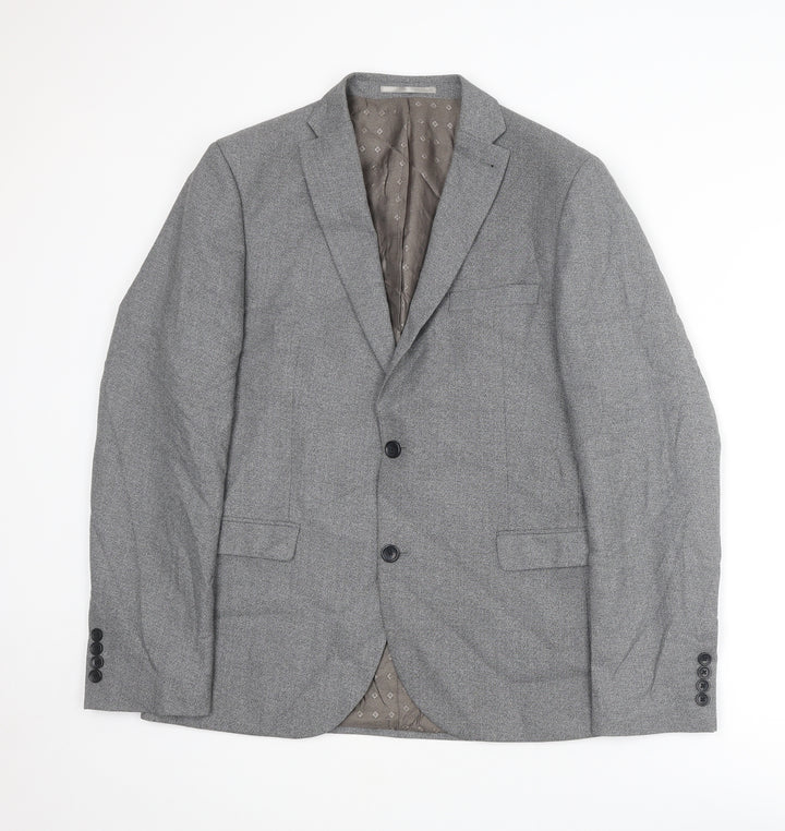 NEXT Mens Grey Polyester Jacket Suit Jacket Size 42 Regular