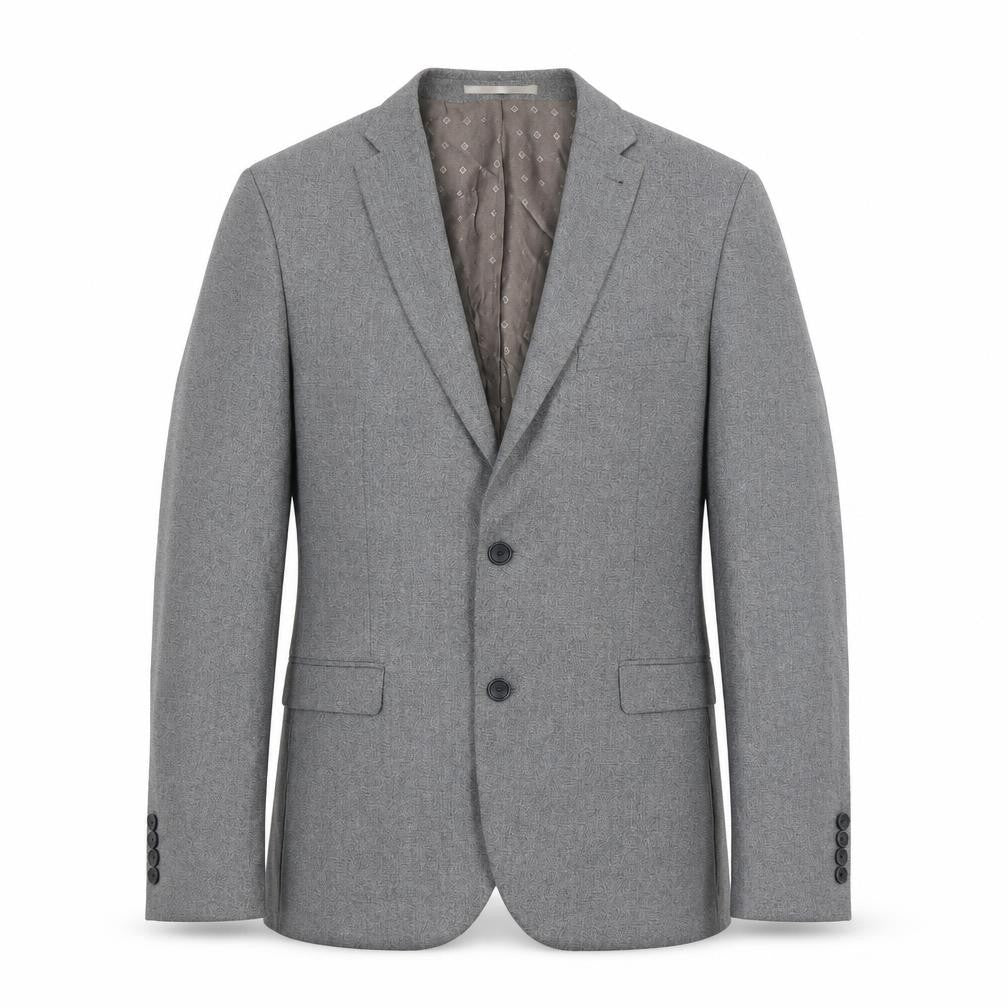 Front view of Next men’s grey polyester jacket suit jacket, size 42, regular
