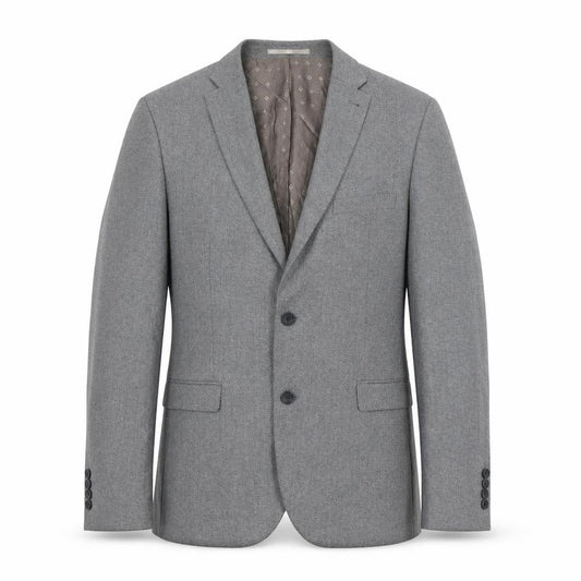 Front view of Next men’s grey polyester jacket suit jacket, size 42, regular