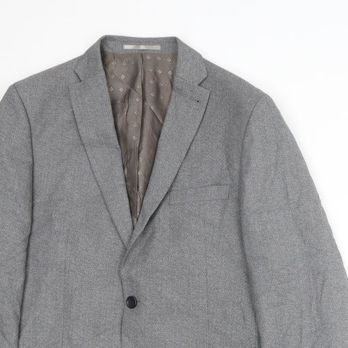 NEXT Mens Grey Polyester Jacket Suit Jacket Size 42 Regular