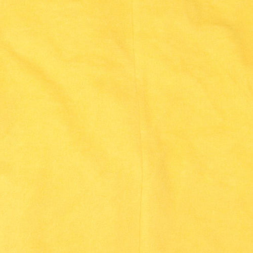 H&M Womens Yellow Overcoat Coat Size 8 Button
