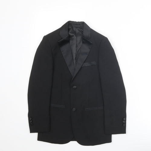 Paisley of London Boys Black Basic Jacket Blazer Size 9 Years Button