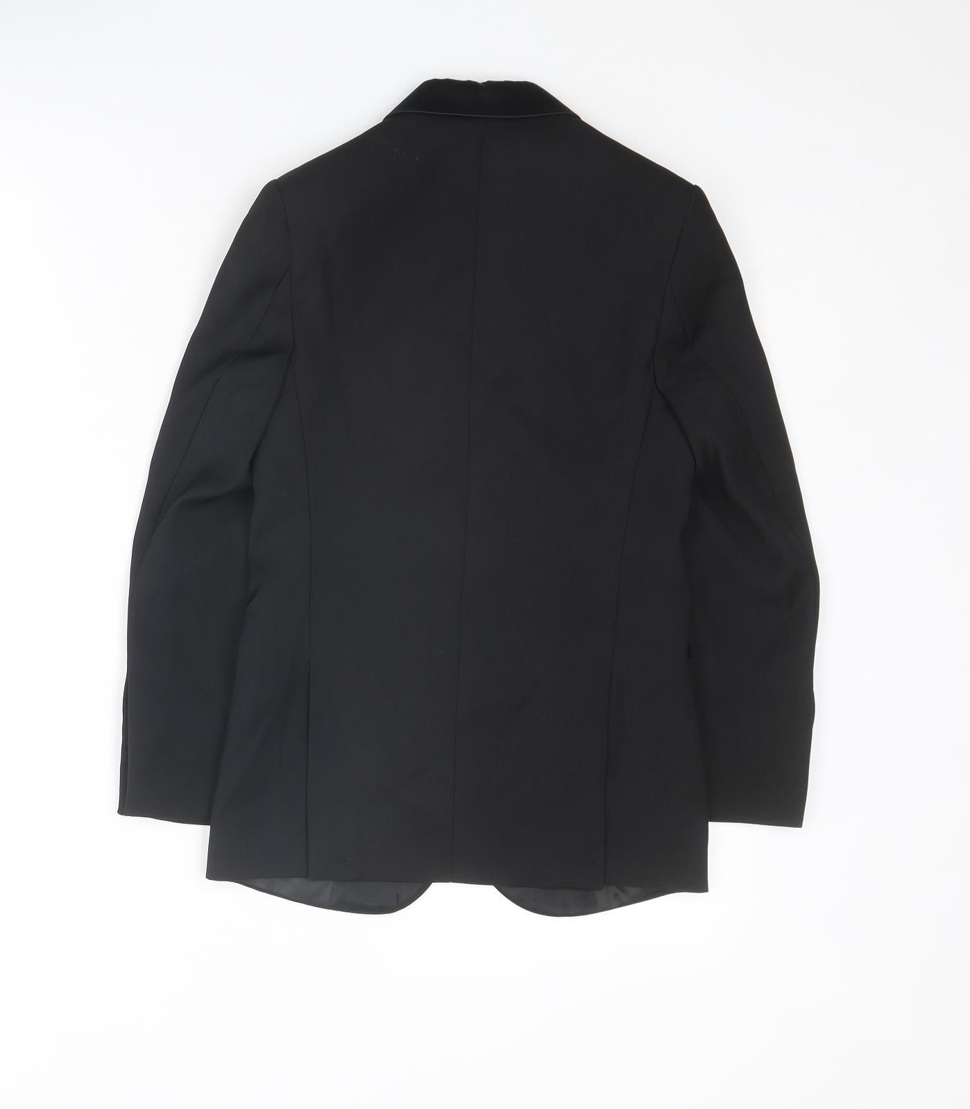 Paisley of London Boys Black Basic Jacket Blazer Size 9 Years Button