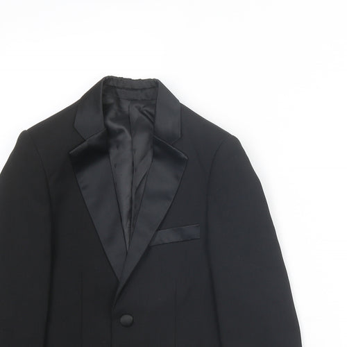 Paisley of London Boys Black Basic Jacket Blazer Size 9 Years Button