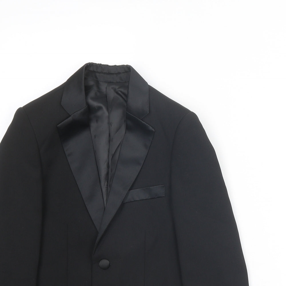 Paisley of London Boys Black Basic Jacket Blazer Size 9 Years Button