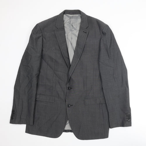 NEXT Mens Grey Wool Jacket Suit Jacket Size 40 Regular