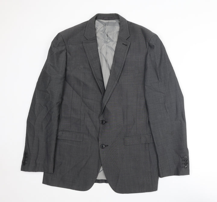 NEXT Mens Grey Wool Jacket Suit Jacket Size 40 Regular