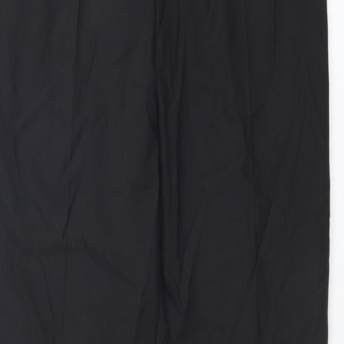 Autograph Mens Black Wool Trousers Size 34 in L31 in Regular Zip