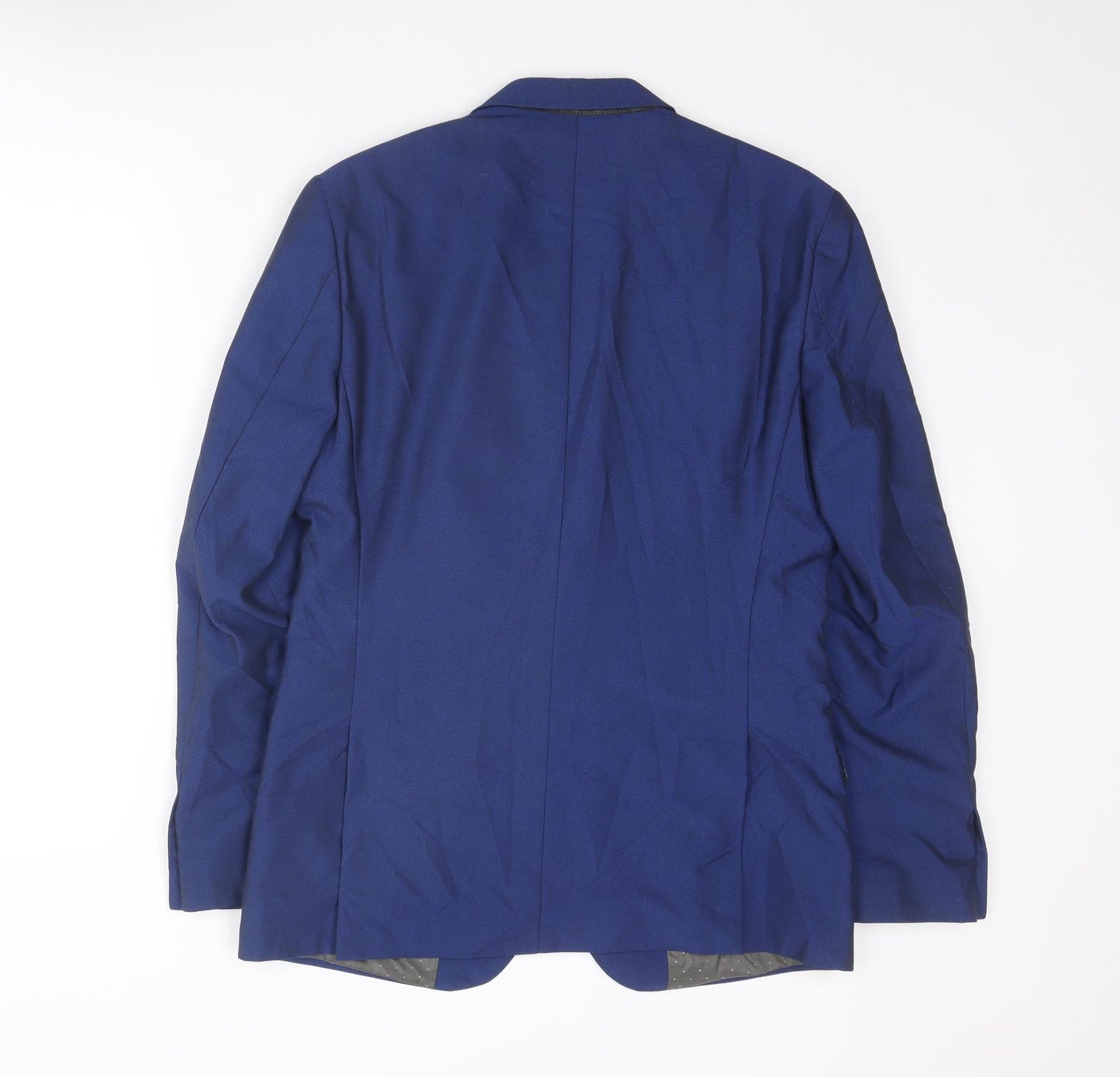 The Spitalfields Clothin Co. Mens Blue Polyester Jacket Suit Jacket Size 40 Regular