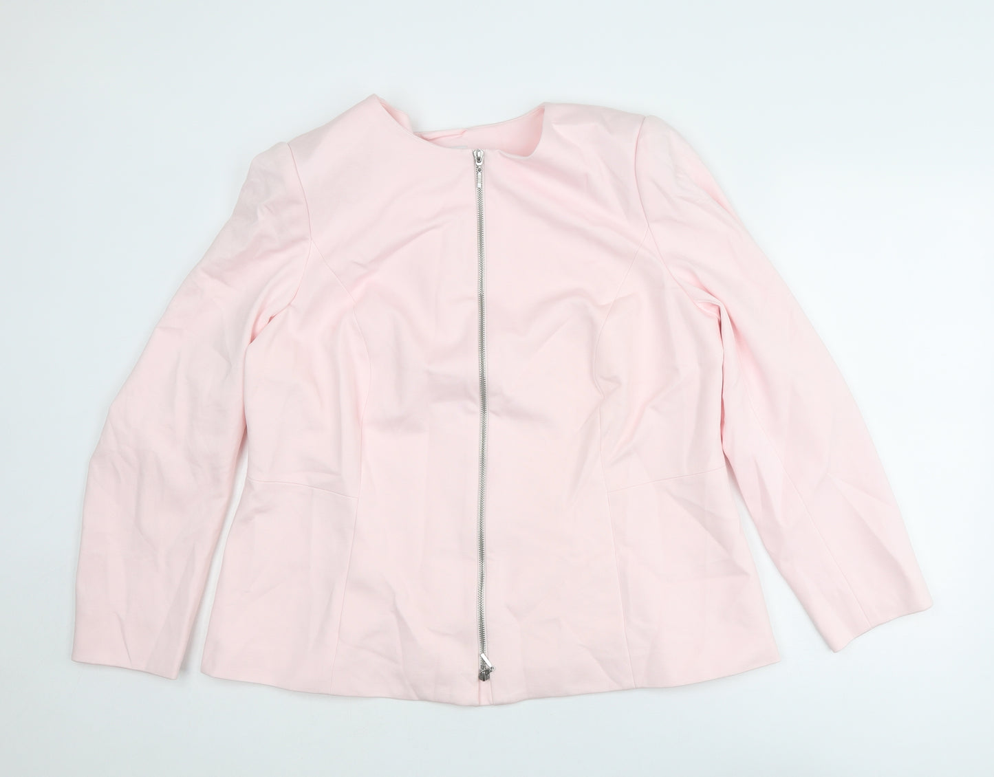 Madeline Womens Pink Jacket Size 22 Zip