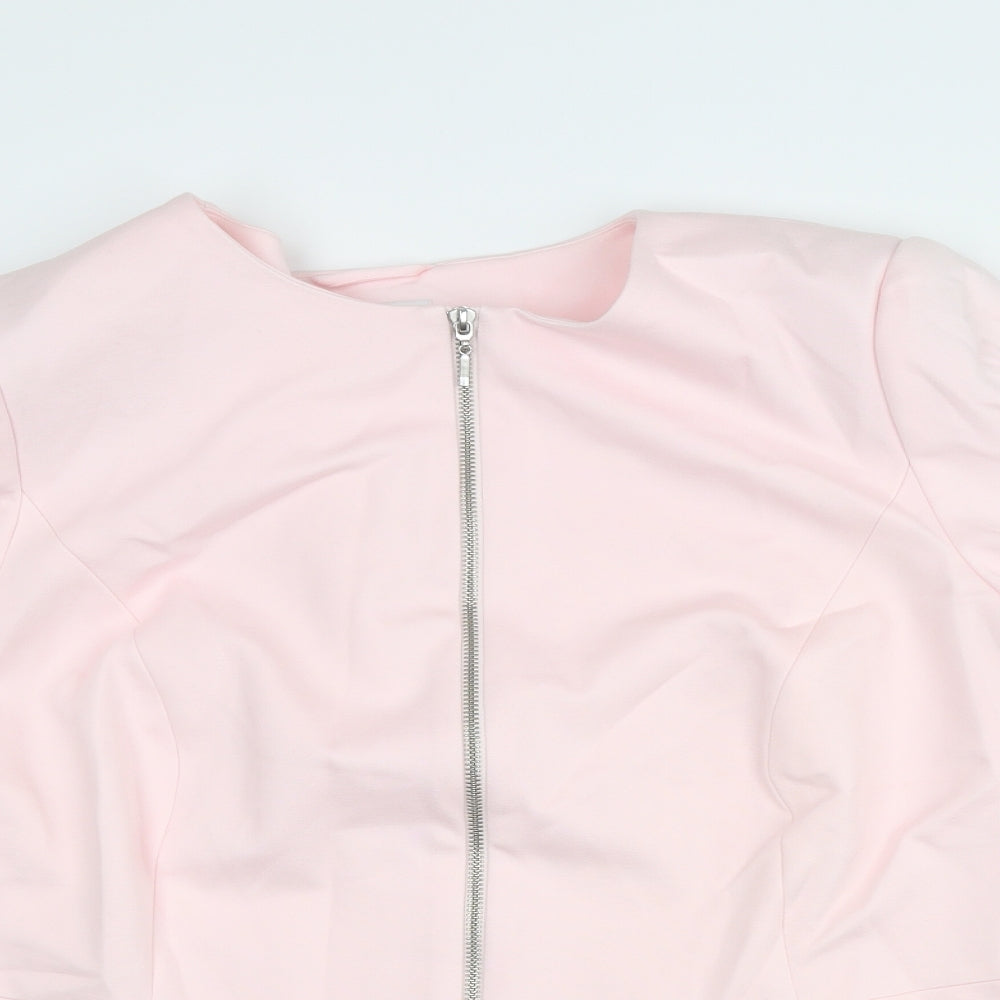 Madeline Womens Pink Jacket Size 22 Zip