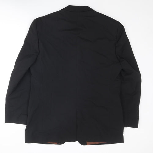 Karl Jackson Mens Black Polyester Jacket Suit Jacket Size 42 Regular