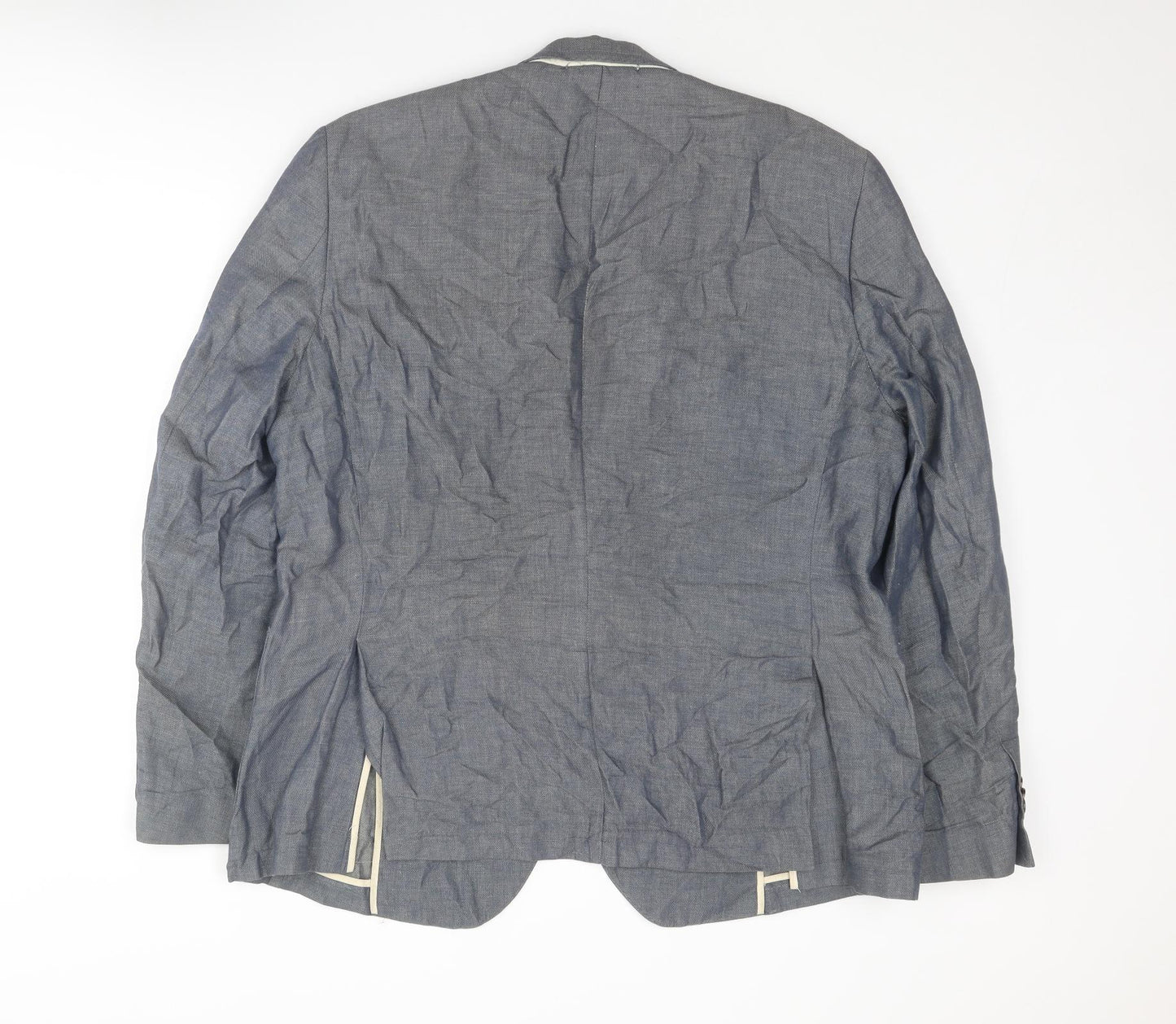 Jasper Conran Mens Blue Linen Jacket Suit Jacket Size 44 Regular