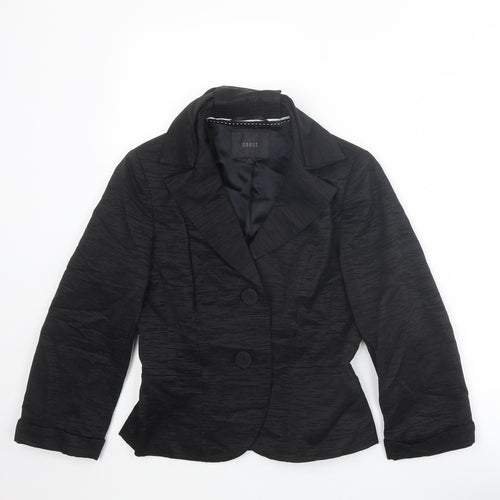 Coast Womens Black Jacket Size 8 Button