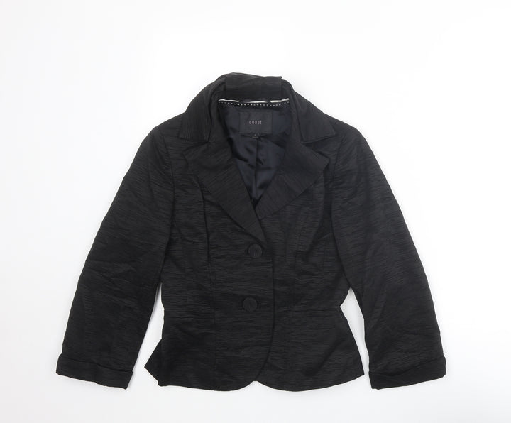 Coast Womens Black Jacket Size 8 Button