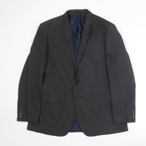 Debenhams Mens Grey Polyester Jacket Suit Jacket Size 44 Regular