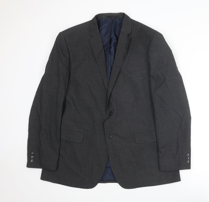 Debenhams Mens Grey Polyester Jacket Suit Jacket Size 44 Regular