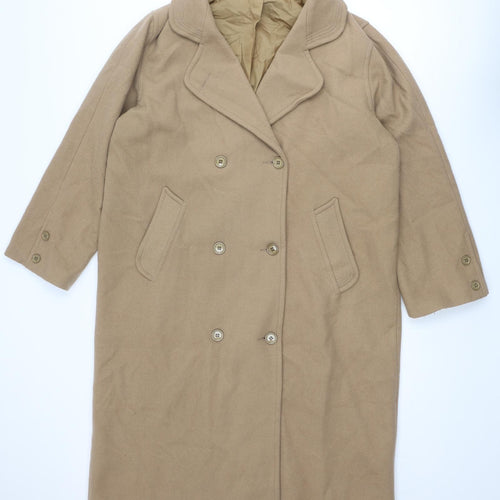 Classic Womens Beige Overcoat Coat Size 20 Button