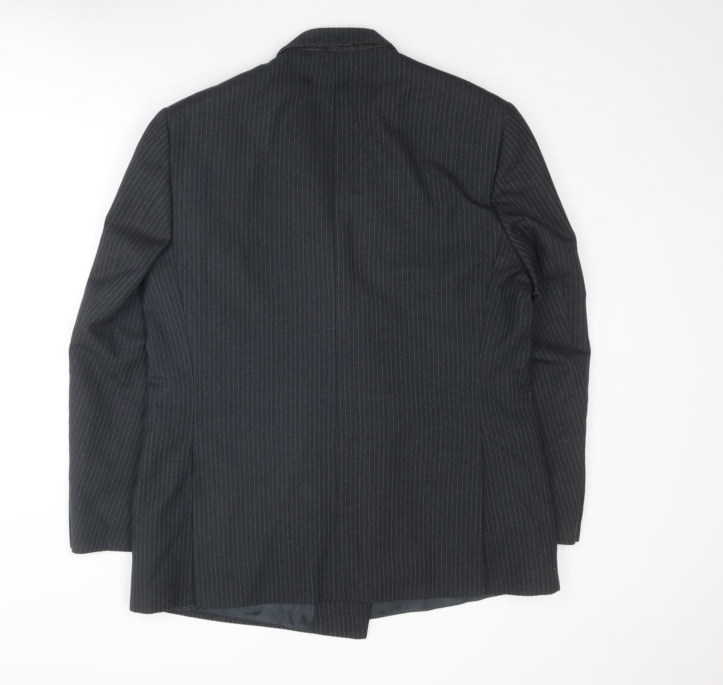 Daniel Drescott Mens Grey Striped Wool Jacket Suit Jacket Size 44 Regular