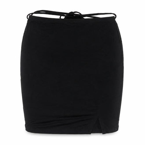 ASOS Womens Black Viscose Bandage Skirt Size 10 Tie