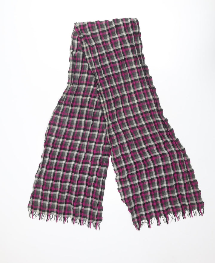 Gap Womens Purple Plaid Viscose Scarf