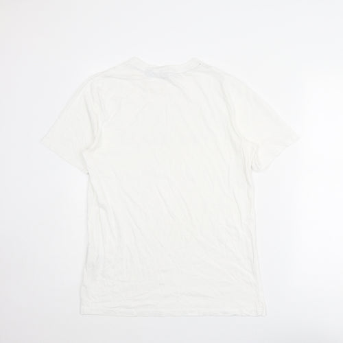 Ted Baker Mens White Cotton T-Shirt Size S Crew Neck