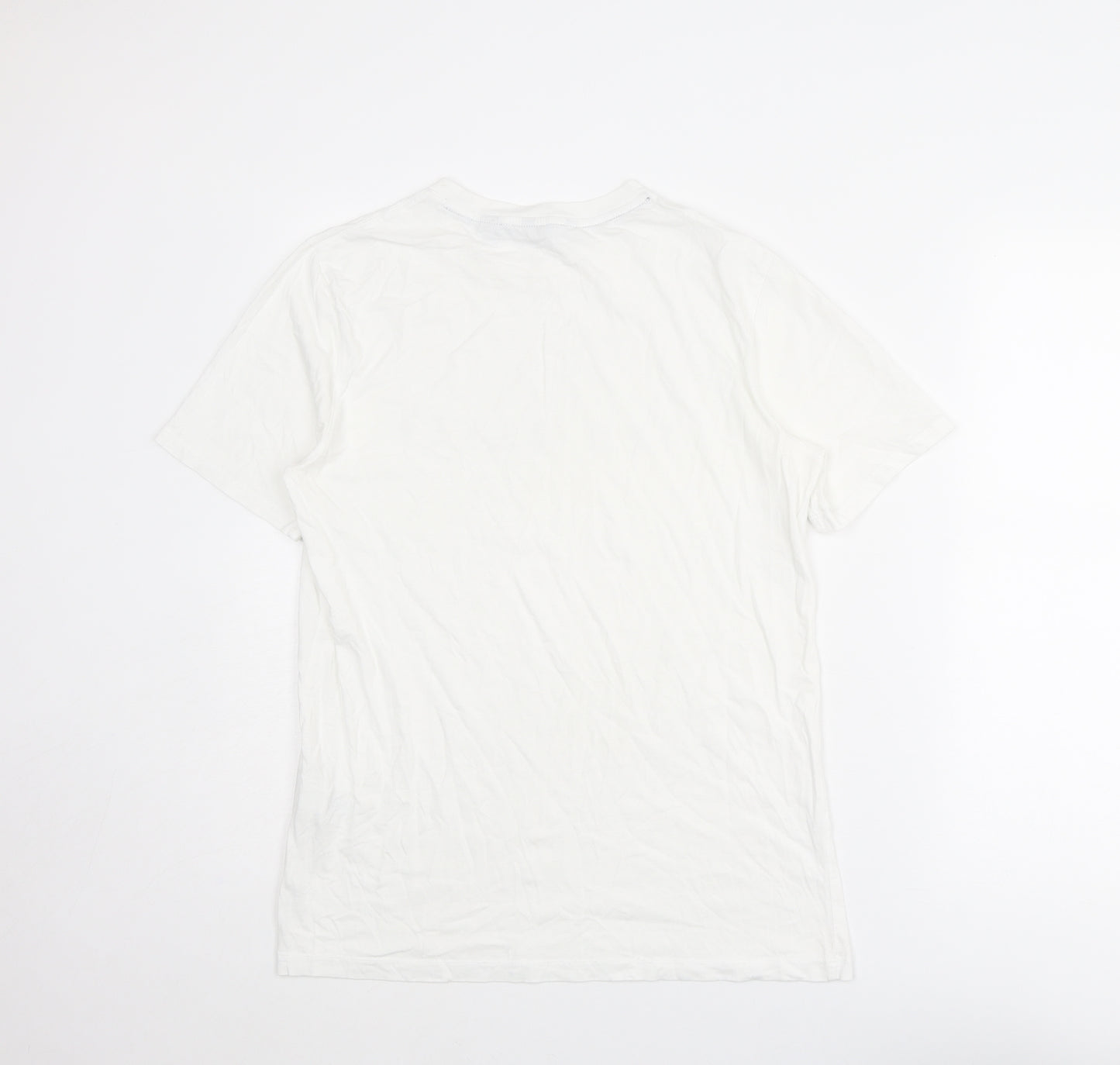 Ted Baker Mens White Cotton T-Shirt Size S Crew Neck