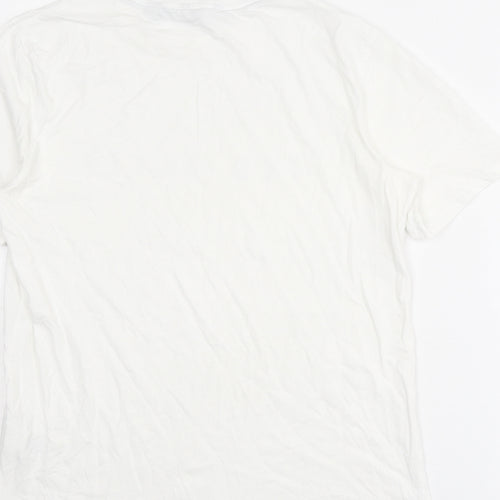 Ted Baker Mens White Cotton T-Shirt Size S Crew Neck