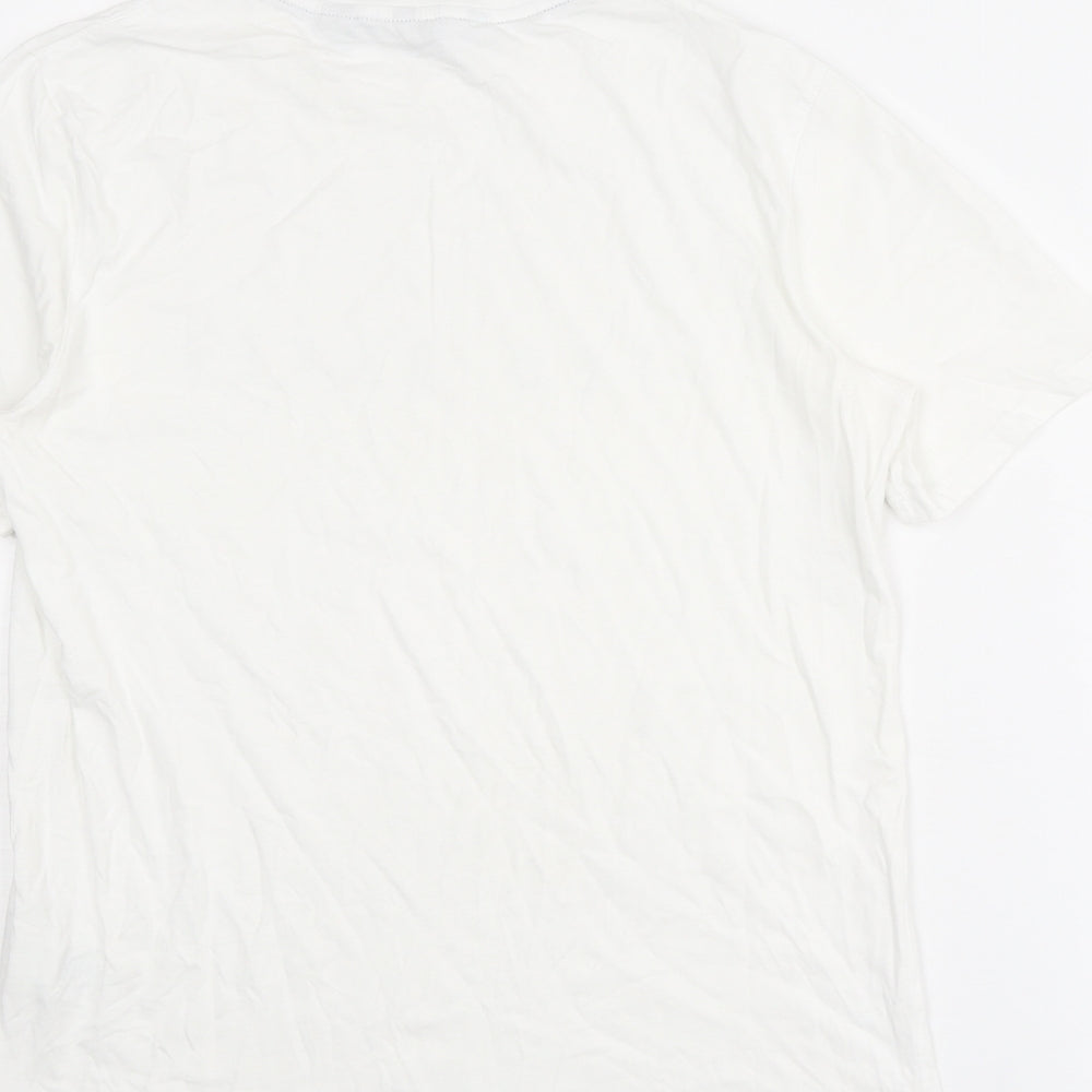 Ted Baker Mens White Cotton T-Shirt Size S Crew Neck