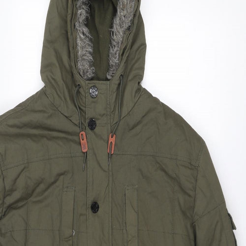 Voi Jeans Mens Green Quilted Jacket Size 2XL Snap