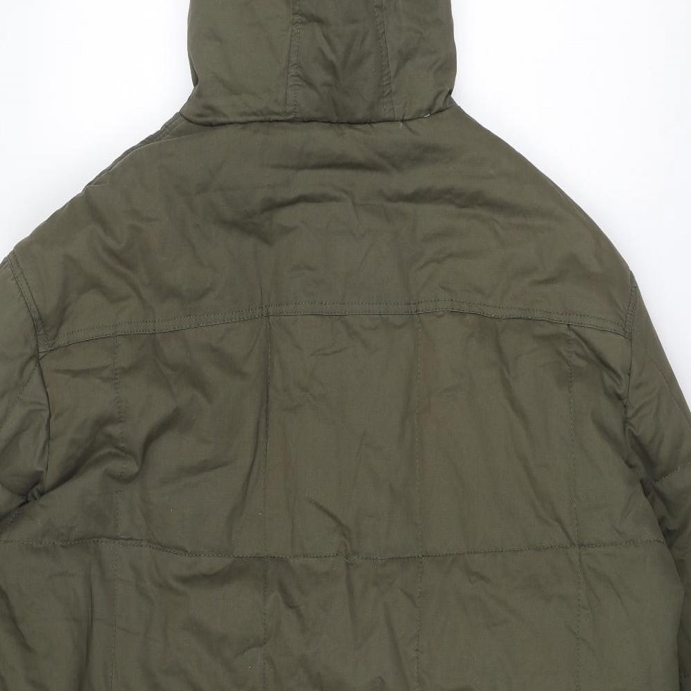 Voi Jeans Mens Green Quilted Jacket Size 2XL Snap