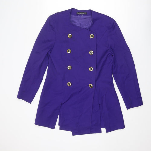 Hardob Womens Blue Jacket Blazer Size 12 Button - Longline