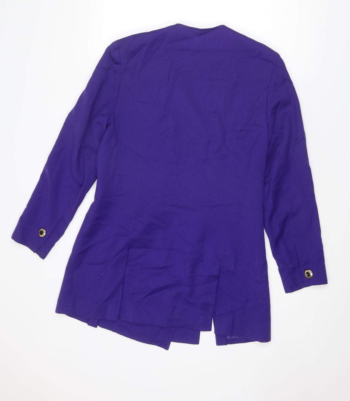 Hardob Womens Blue Jacket Blazer Size 12 Button - Longline