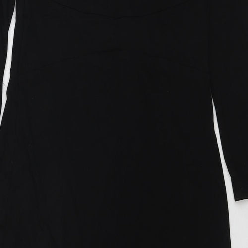 Isabella Oliver Womens Black Viscose A-Line Size 10 Boat Neck Pullover