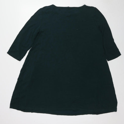 Roman Womens Green Viscose Trapeze & Swing Size 20 Boat Neck Pullover