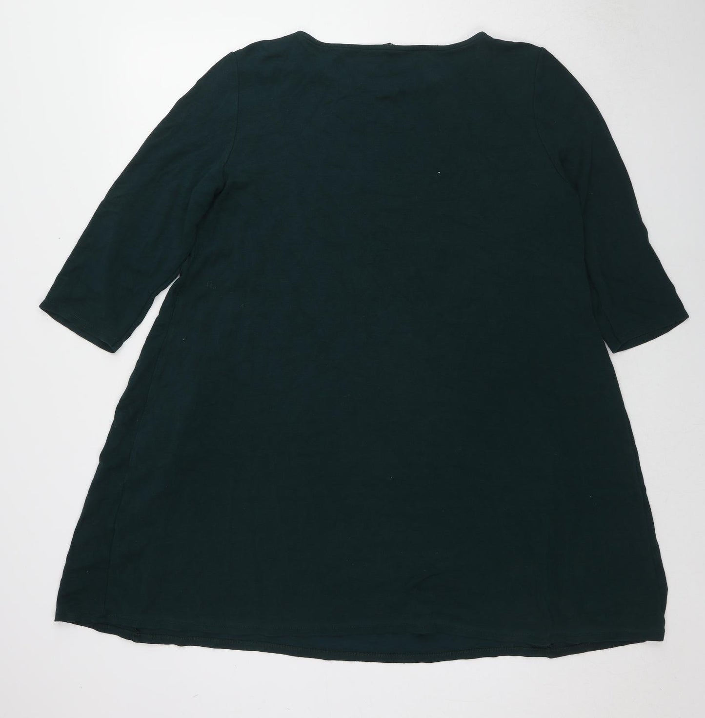 Roman Womens Green Viscose Trapeze & Swing Size 20 Boat Neck Pullover