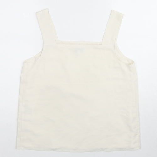 Warehouse Womens Pink Polyester Basic Tank Size 14 Square Neck