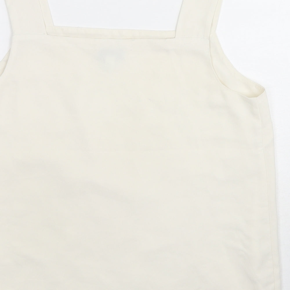 Warehouse Womens Pink Polyester Basic Tank Size 14 Square Neck