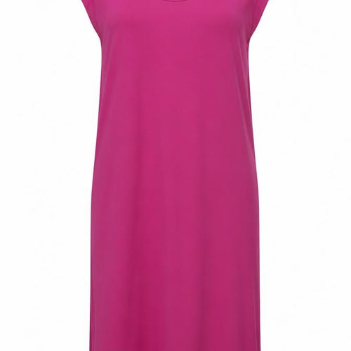 Marks and Spencer Womens Pink Polyester T-Shirt Dress Size 8 Scoop Neck Pullover