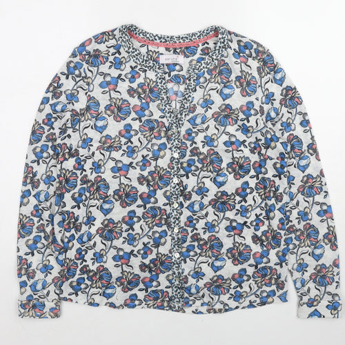 Per Una Womens Multicoloured V-Neck Floral Polyester Cardigan Jumper Size 14
