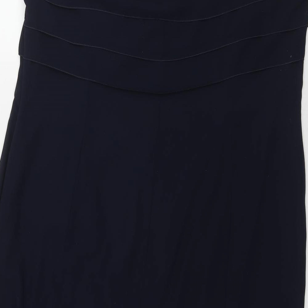 Jacques Vert Womens Blue Polyester A-Line Size 20 Round Neck Pullover