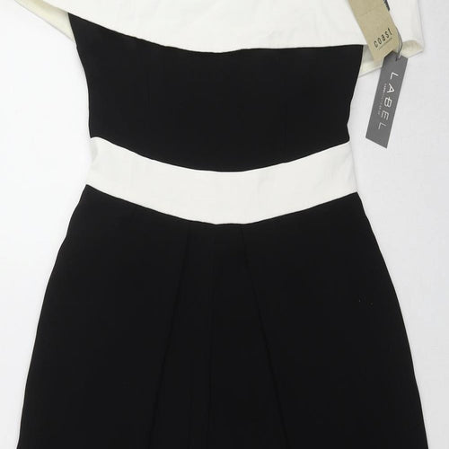 Coast Womens Black Colourblock Polyester Jumpsuit One-Piece Size 10 L21 in Zip