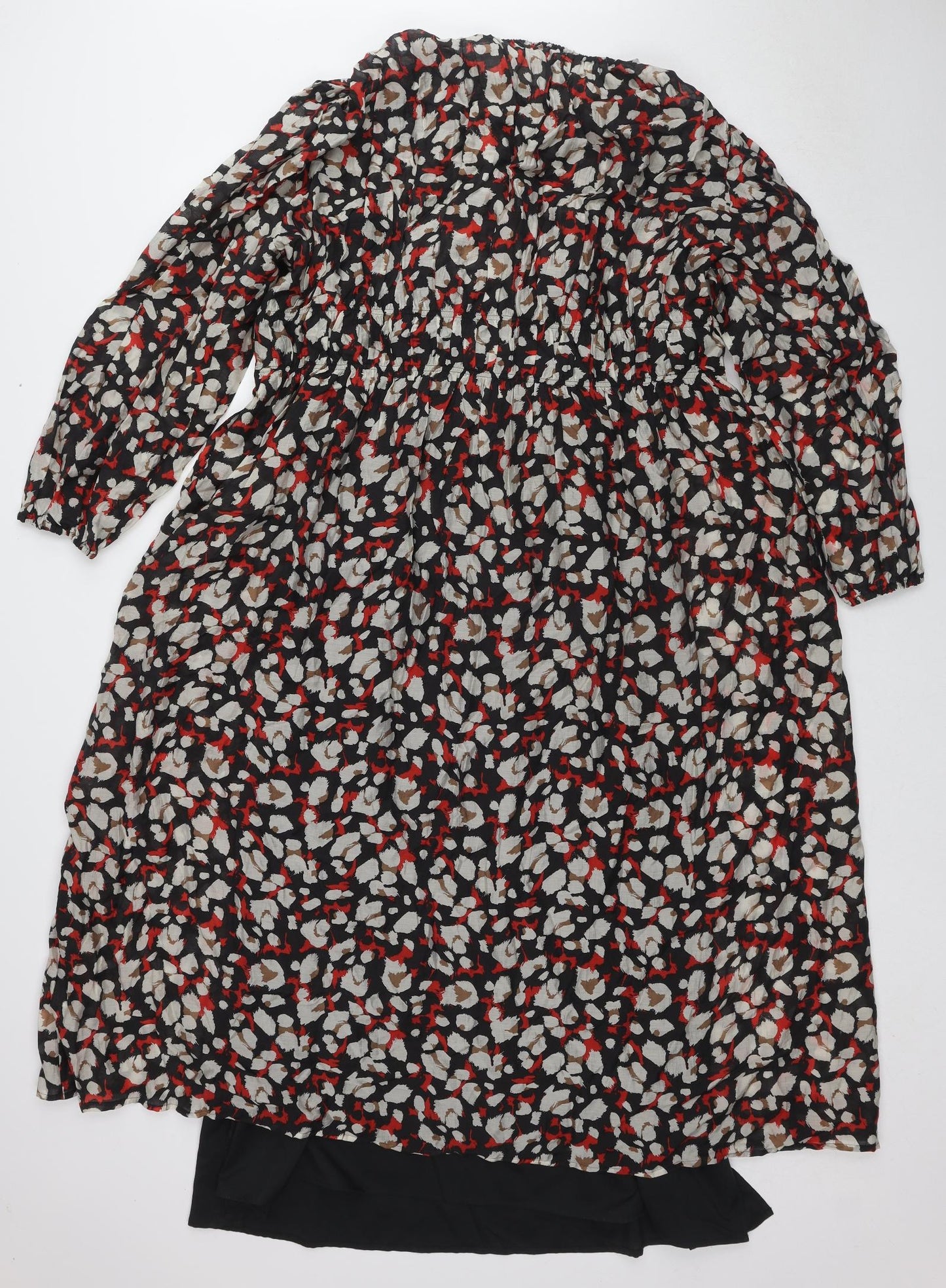 Marks and Spencer Womens Multicoloured Geometric Lyocell A-Line Size 20 Round Neck Pullover