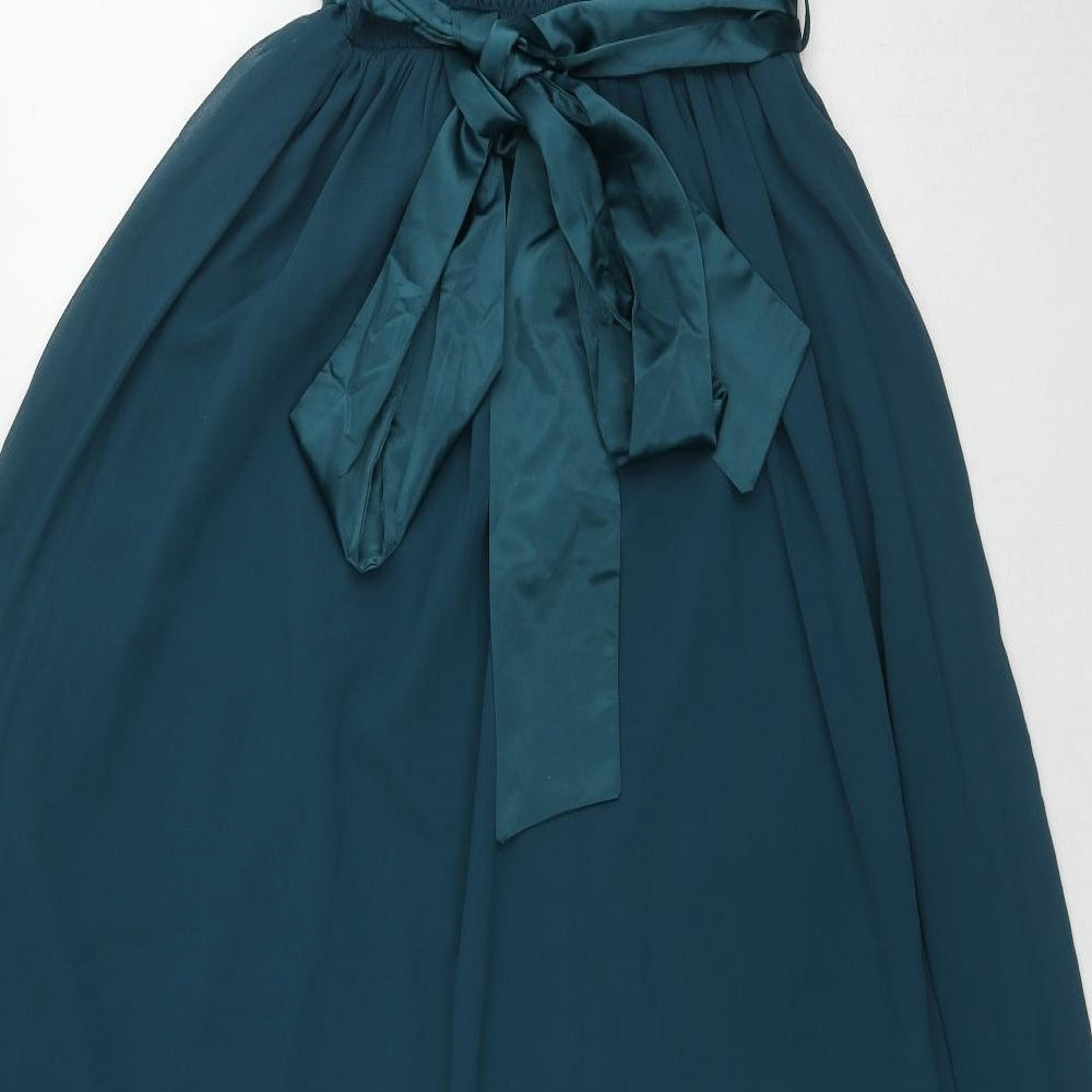 Dorothy Perkins Womens Blue Polyester Ball Gown Size 10 Round Neck Pullover