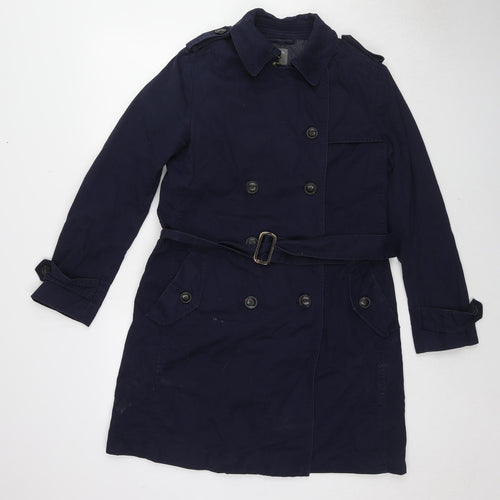 Gap Womens Blue Pea Coat Coat Size S Button