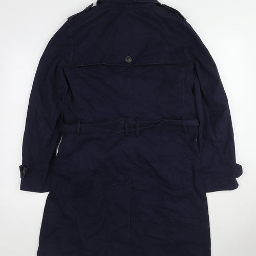 Gap Womens Blue Pea Coat Coat Size S Button