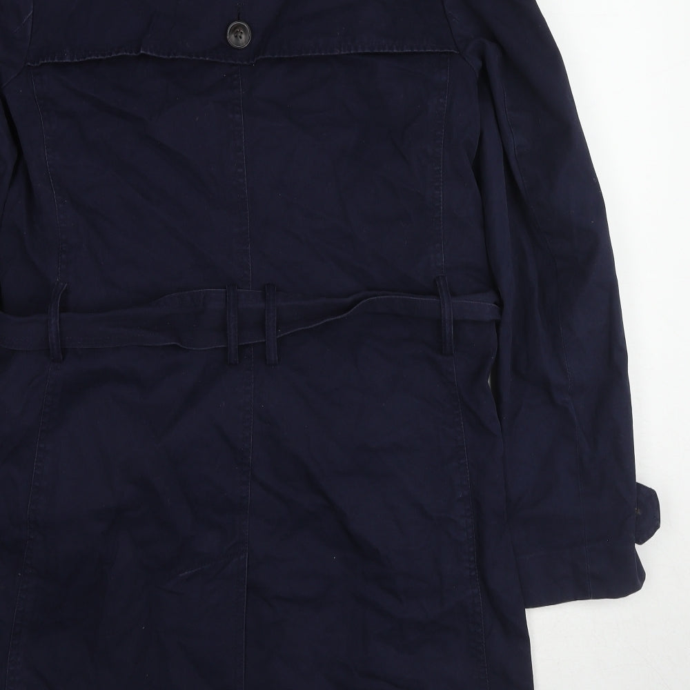 Gap Womens Blue Pea Coat Coat Size S Button