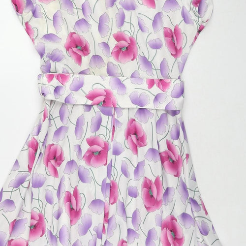Berkertex Womens Multicoloured Floral Polyester A-Line Size 18 V-Neck Pullover