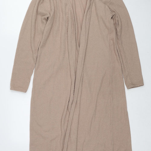 Karen Neuburger Womens Beige V-Neck Polyester Cardigan Jumper Size S