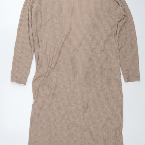 Karen Neuburger Womens Beige V-Neck Polyester Cardigan Jumper Size S